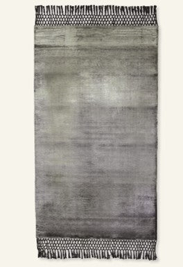Baxter - Fringes carpet - Size: 500x200cm - grey / charcoal
