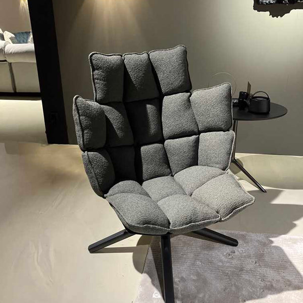 B&B Italia - Husk armchair H2G Swivel armchair, Husk armchair H3G Swivel armchair en Husk Footstool H3G