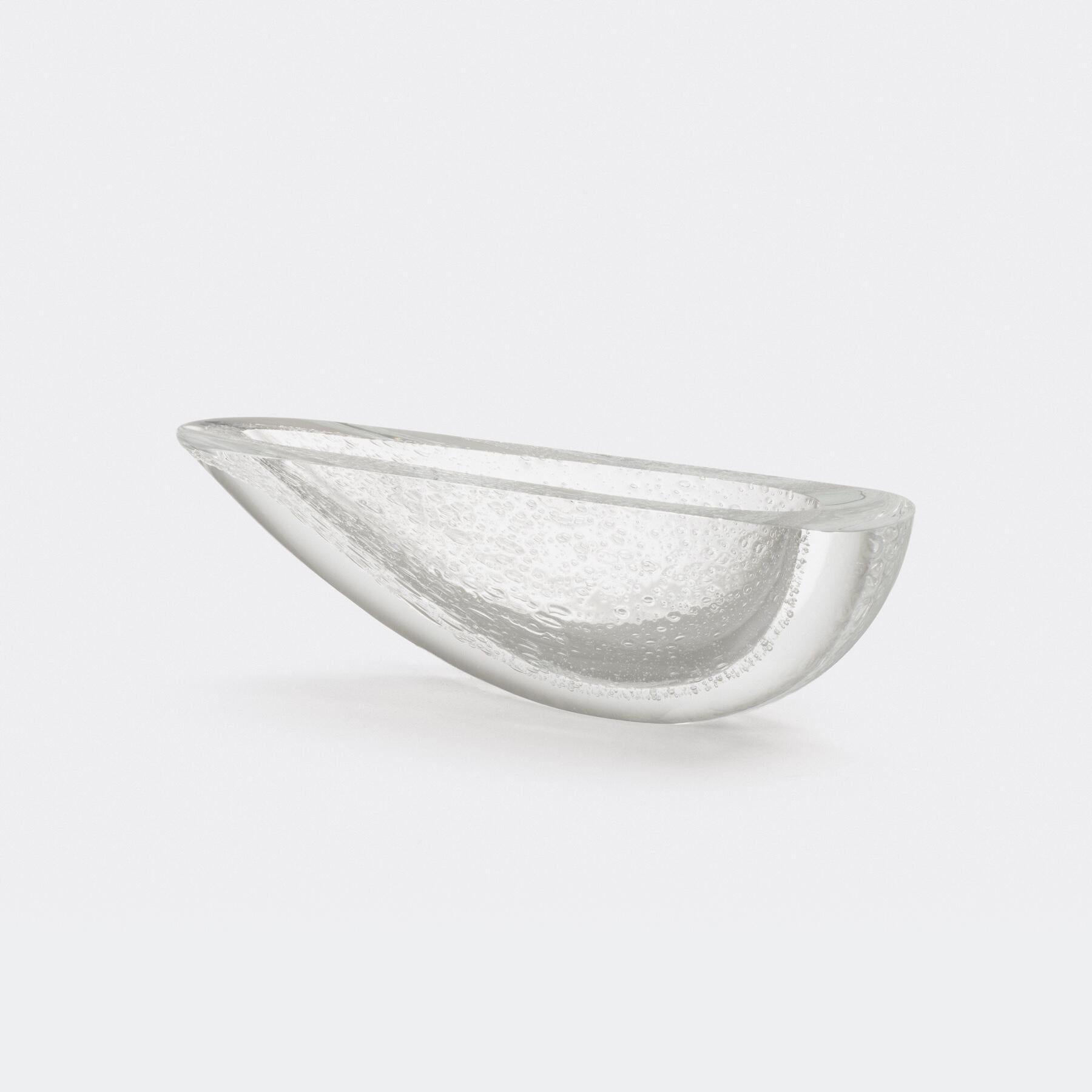 Gardeco - Vase Canoe 160 Transparent Bubbels