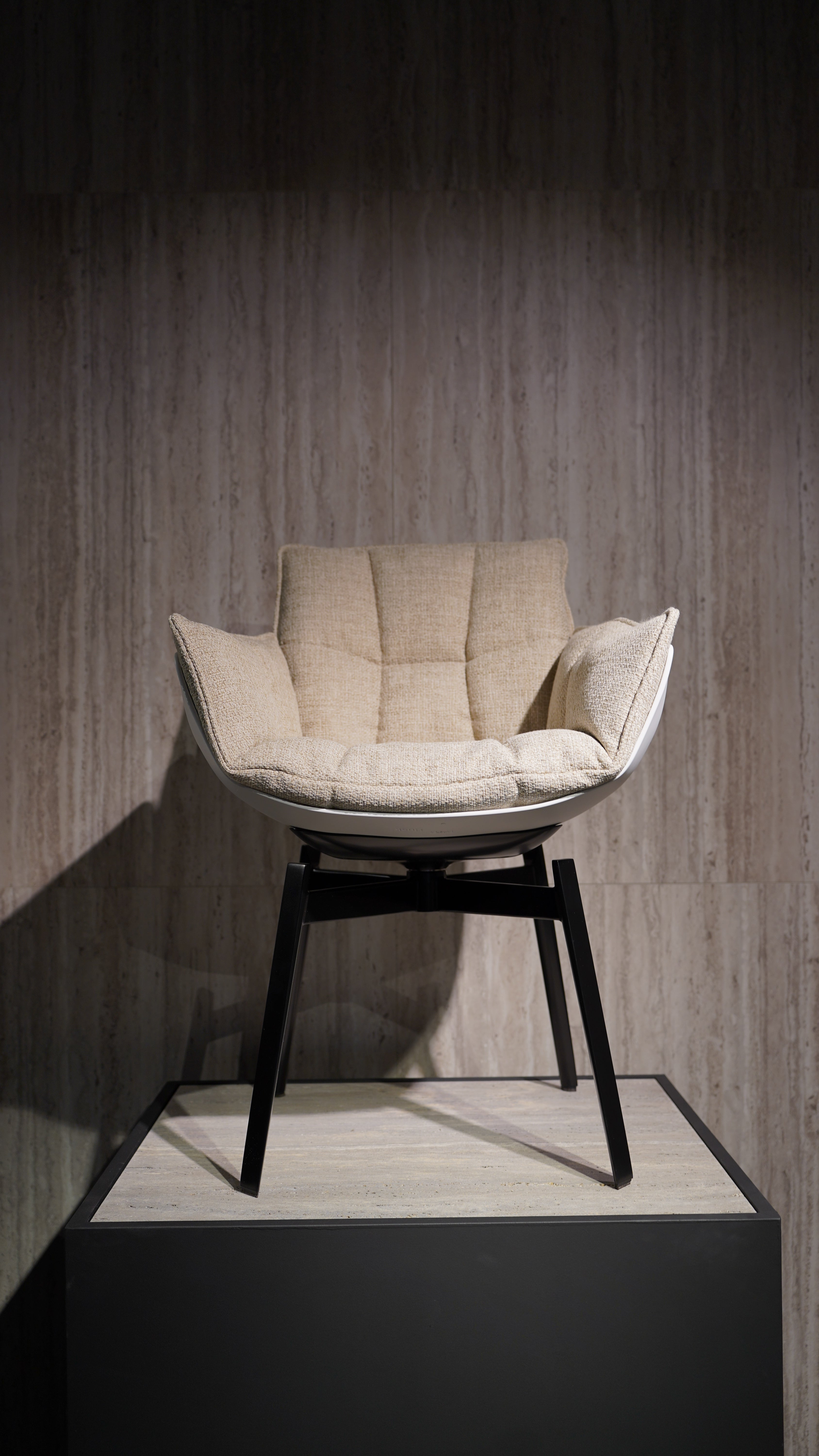 B&B Italia - Husk Swivel chair with armrests