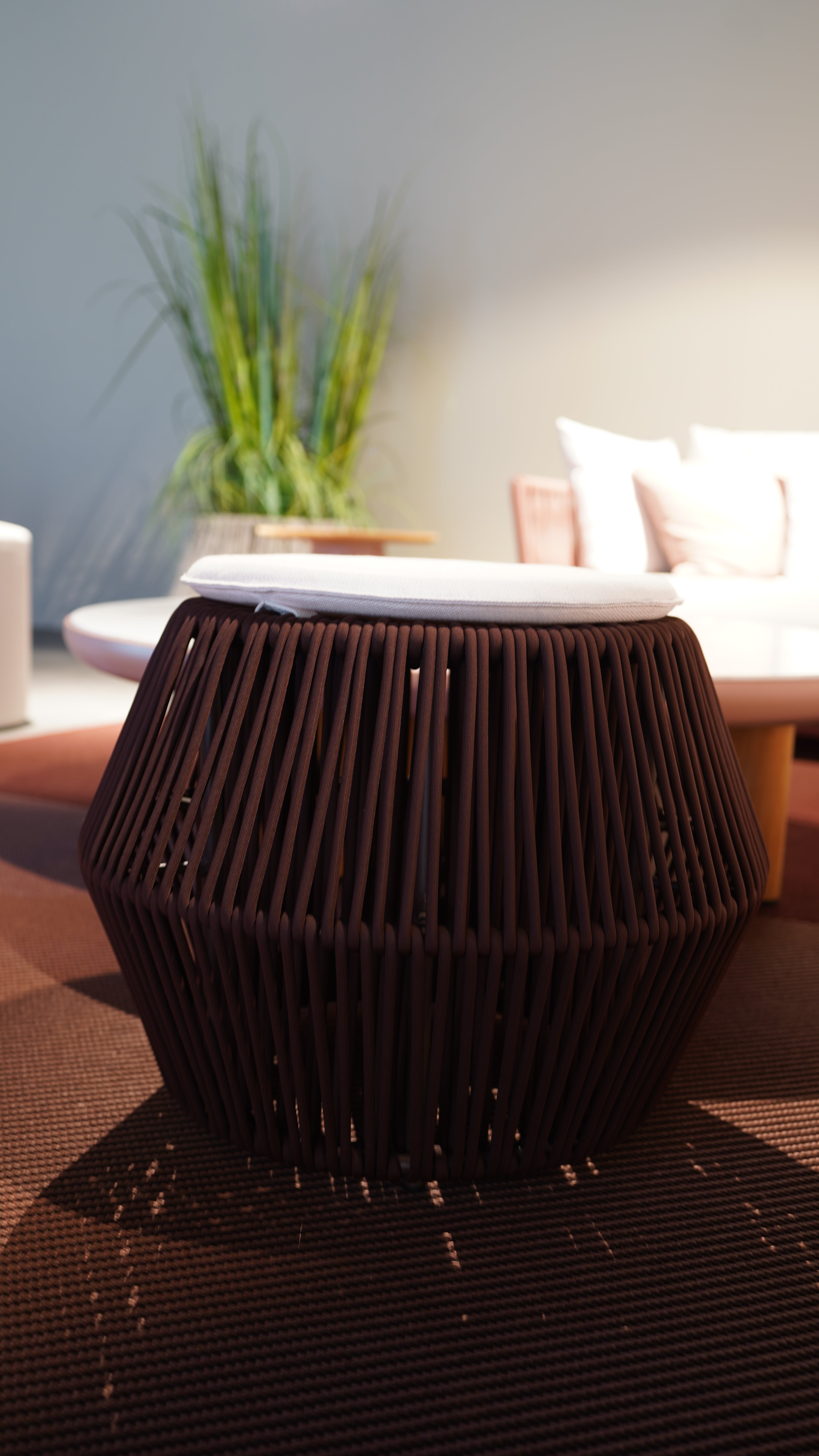 Kettal - Zigzag High pouf DIA. 69xH44,5cm