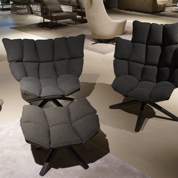 B&B Italia - Husk fauteuils met voetenbankje (set van 3)